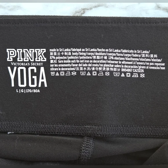 Pink Victoria's Secret Black Cropped Yoga Leggings - Picture 7 of 7